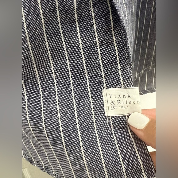 Frank & Eileen Linen Blend Button Down Shirt Sz XS - Picture 5 of 7